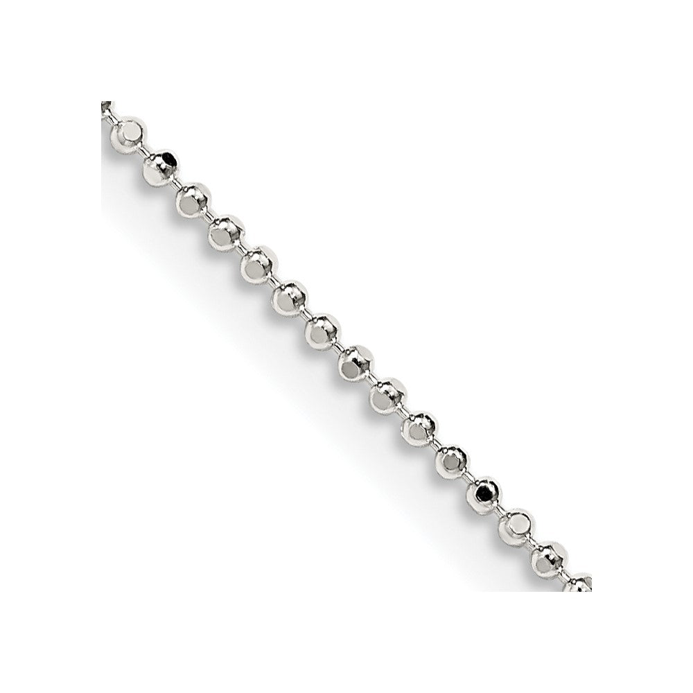 Sterling Silver Square Fancy Beaded Chain