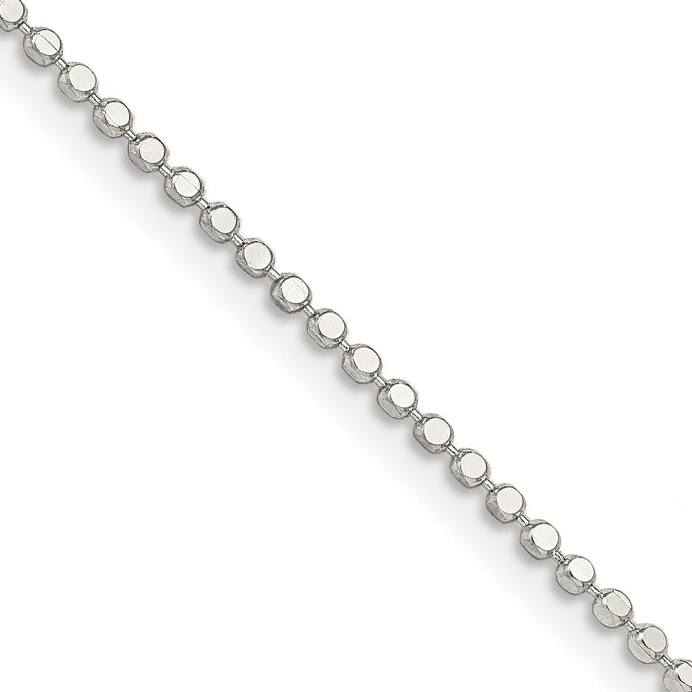 Sterling Silver Square Fancy Beaded Chain