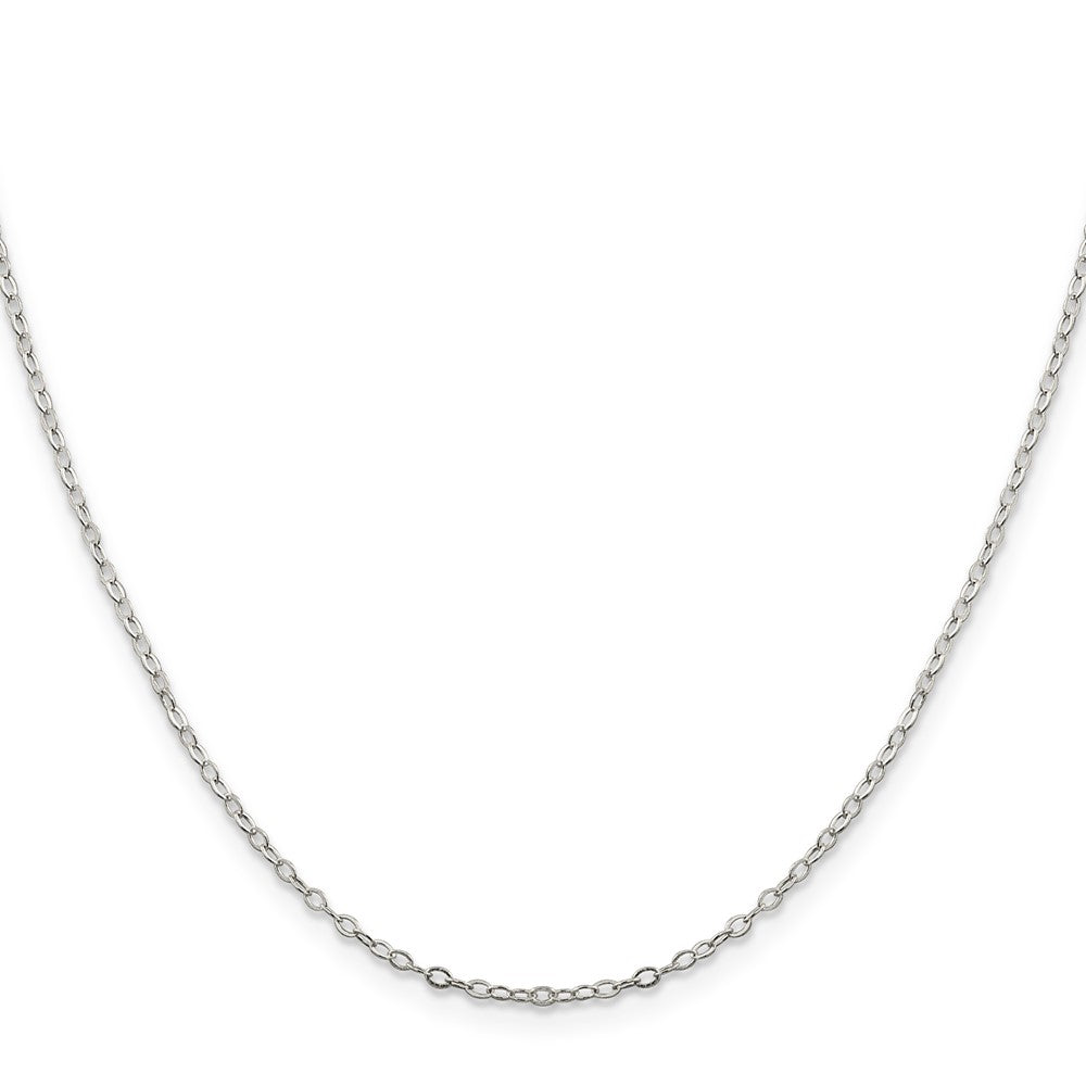 Sterling Silver Flat Open Oval Cable Chain