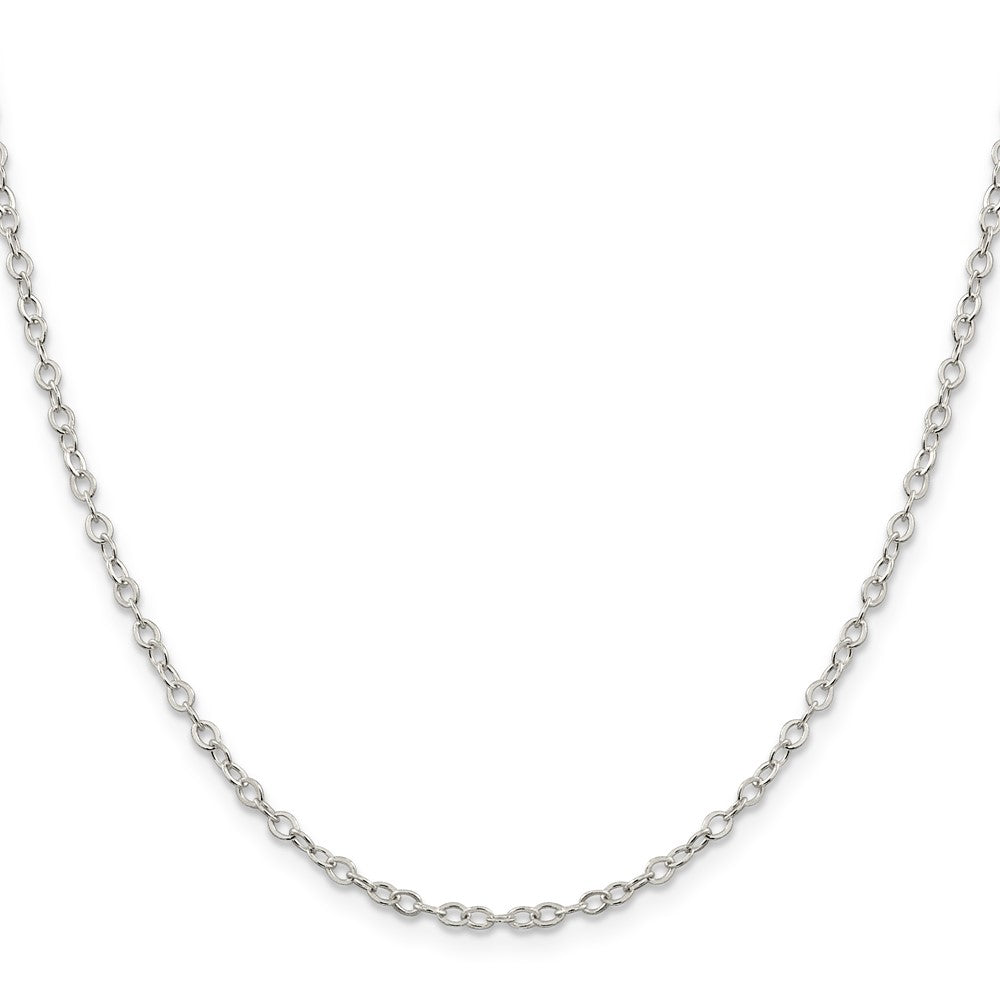 Sterling Silver Flat Open Oval Cable Chain