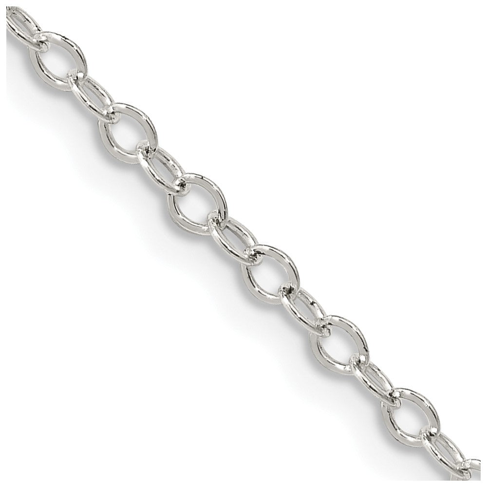 Sterling Silver Flat Open Oval Cable Chain