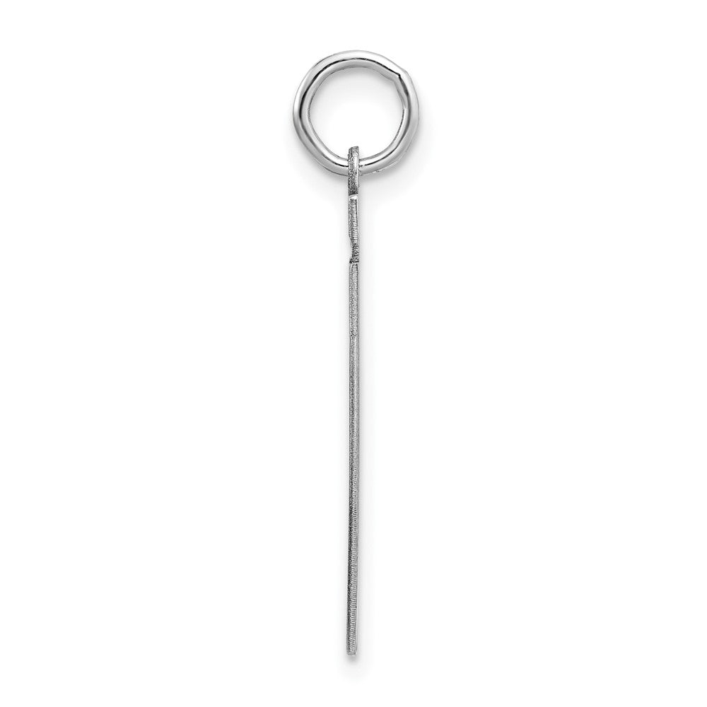 Sterling Silver/Rhodium-plated Polished Number 97 Charm