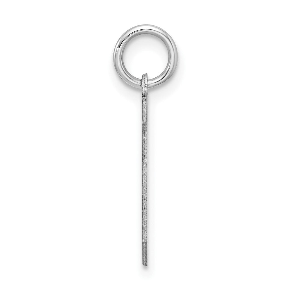 Sterling Silver/Rhodium-plated Satin Number 5 Charm