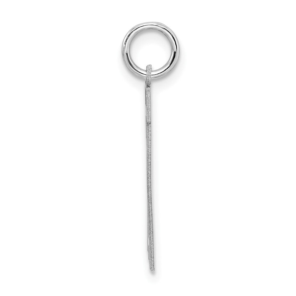 Sterling Silver/Rhodium-plated Satin Number 11 Charm