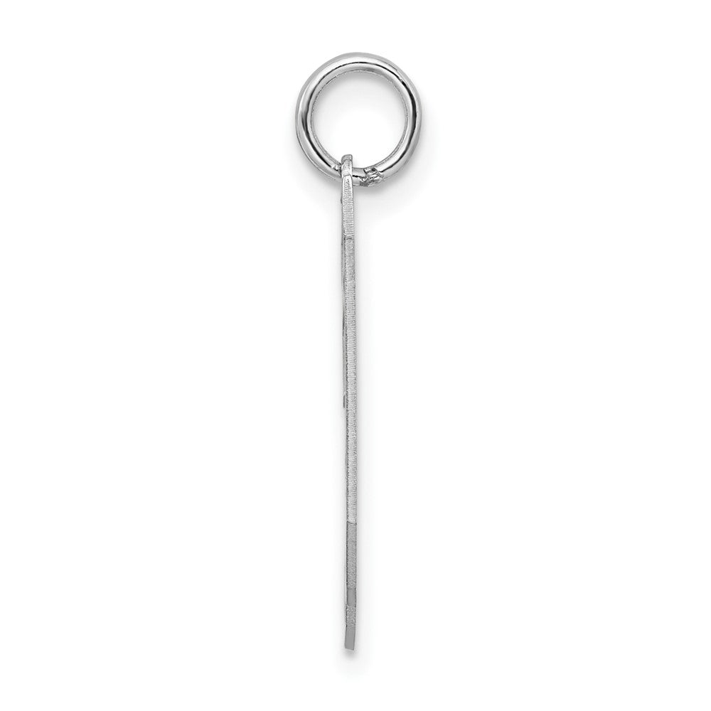 Sterling Silver/Rhodium-plated Satin Number 30 Charm