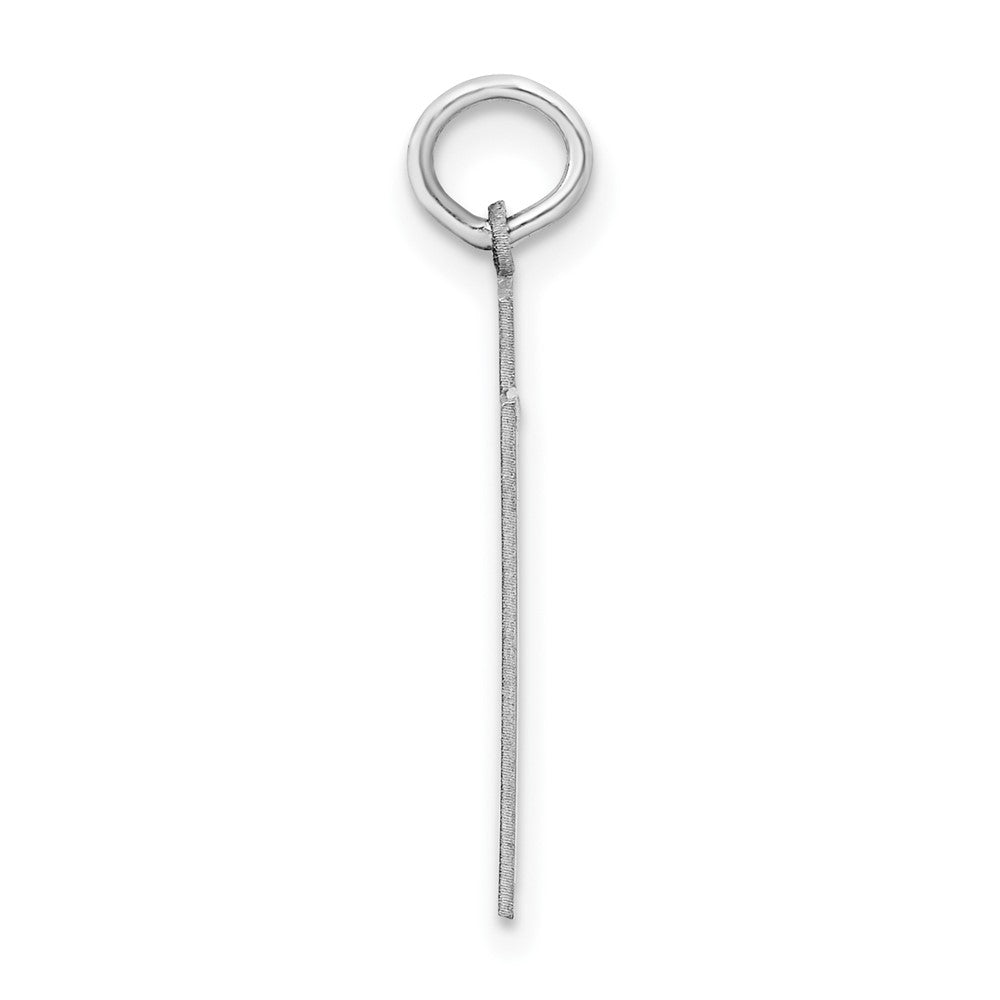 Sterling Silver/Rhodium-plated Satin Number 51 Charm