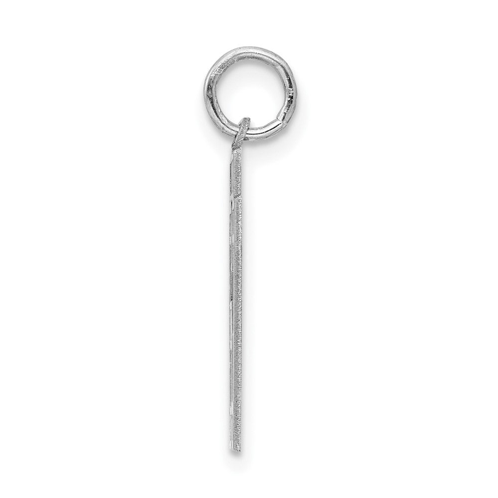 Sterling Silver/Rhodium-plated Satin Number 67 Charm