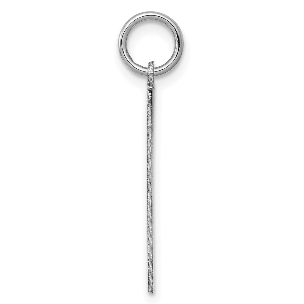 Sterling Silver/Rhodium-plated Satin Number 1 Charm