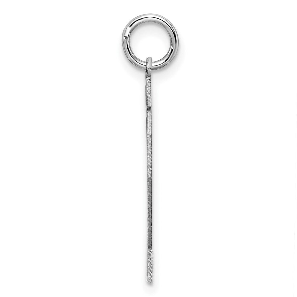 Sterling Silver/Rhodium-plated Satin Number 12 Charm