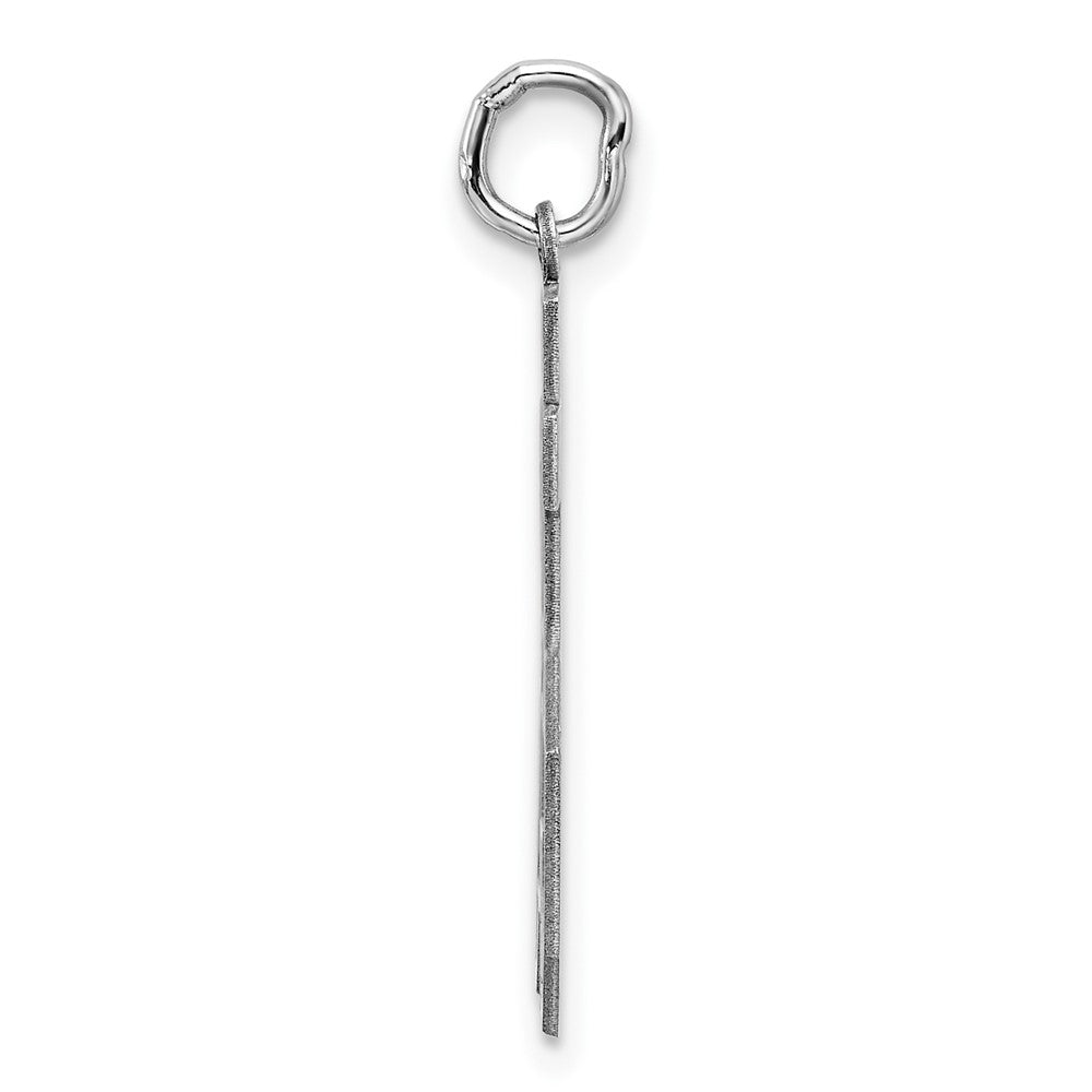 Sterling Silver/Rhodium-plated Satin Number 85 Charm