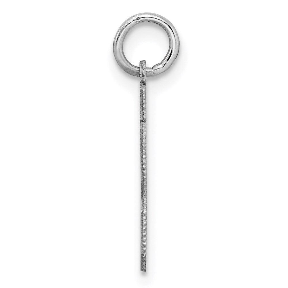 Sterling Silver/Rhodium-plated Satin Number 43 Charm