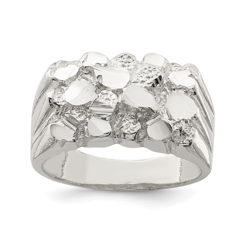 Sterling Silver Men's Nugget Ring