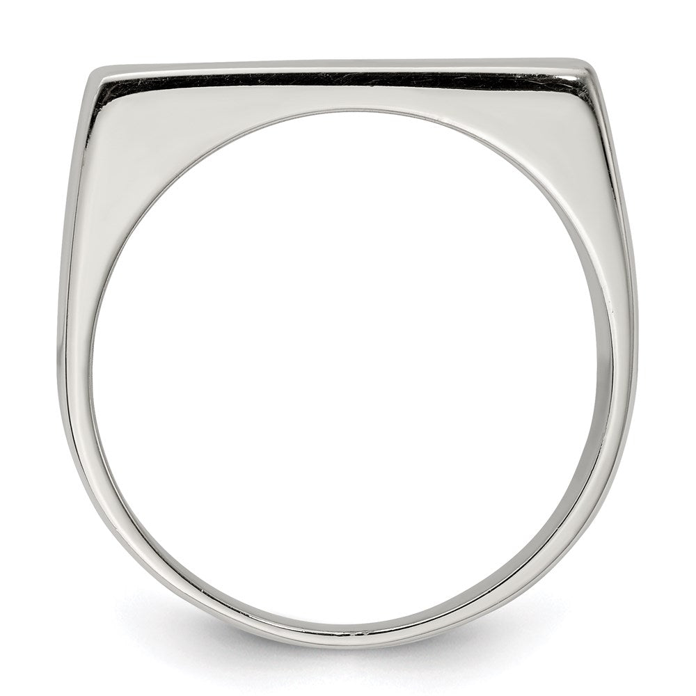 Sterling Silver 9x Closed Back Signet Ring