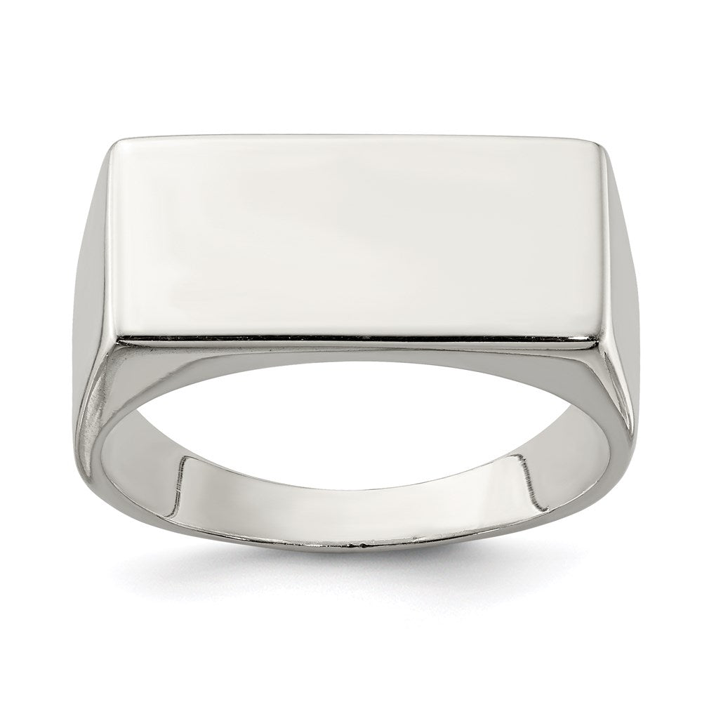 Sterling Silver 9x Closed Back Signet Ring