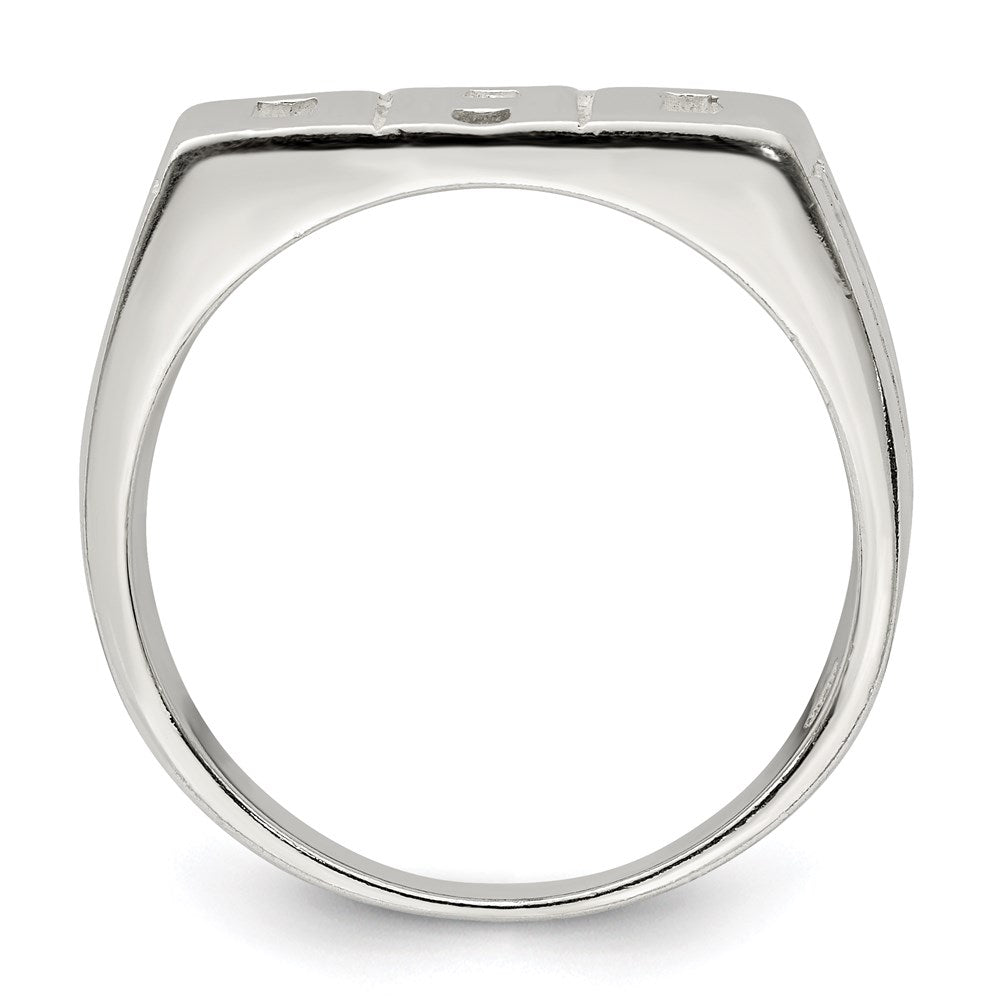 Sterling Silver Solid Dad Ring