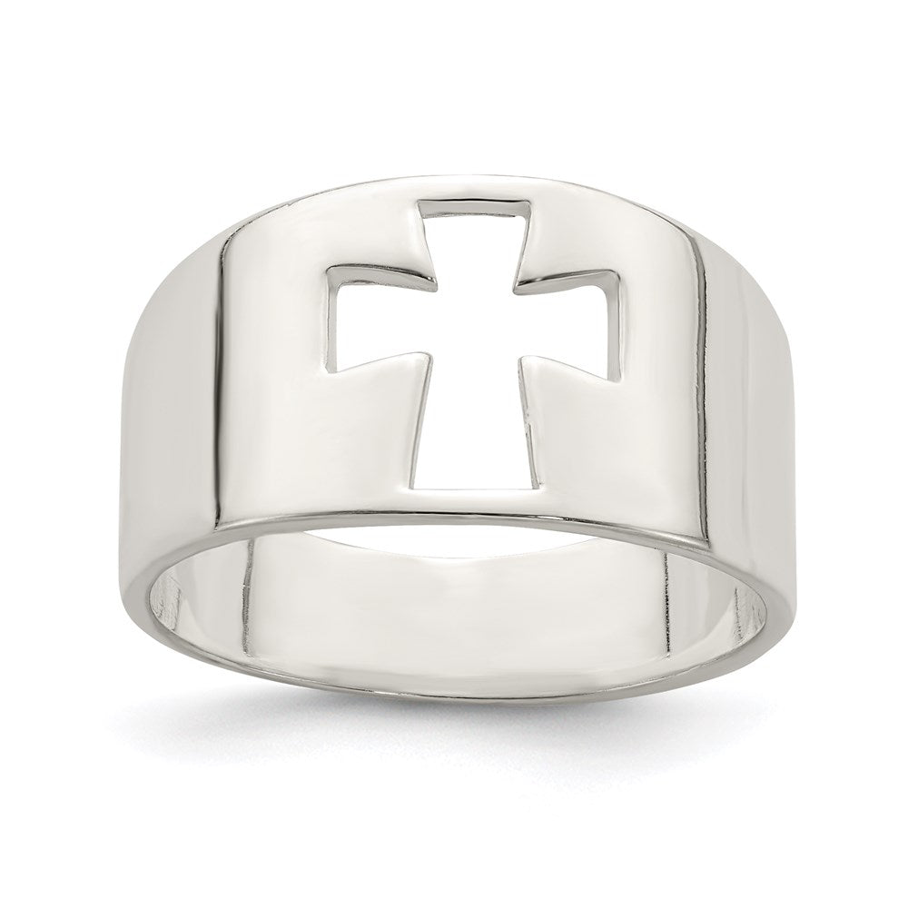 Sterling Silver Cross Cutout Ring