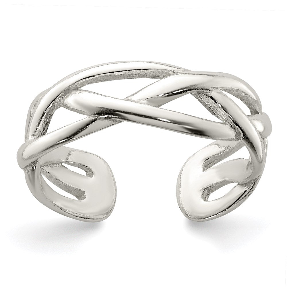 Sterling Silver Woven Toe Ring