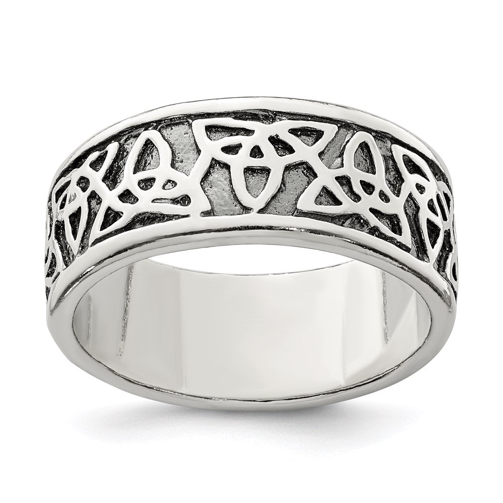 Sterling Silver Antiqued Celtic Knot Ring