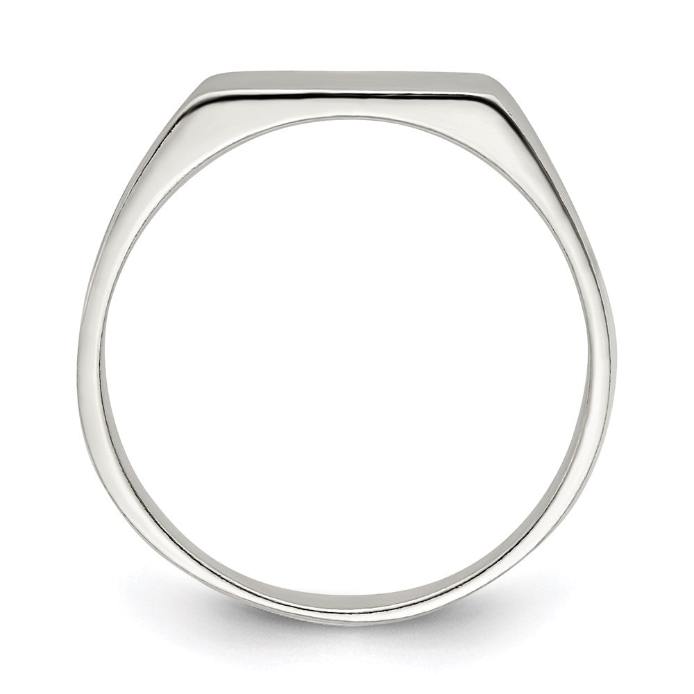 Sterling Silver 9x Solid Back Signet Ring