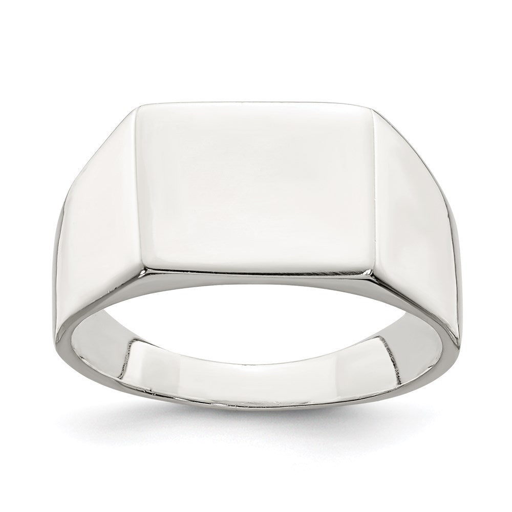 Sterling Silver 9x Solid Back Signet Ring