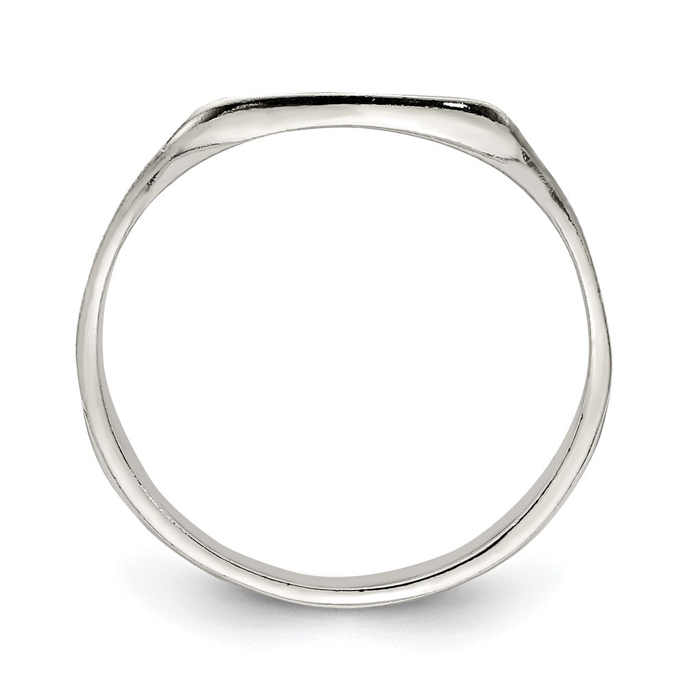 Sterling Silver 11x Solid Back Signet Ring