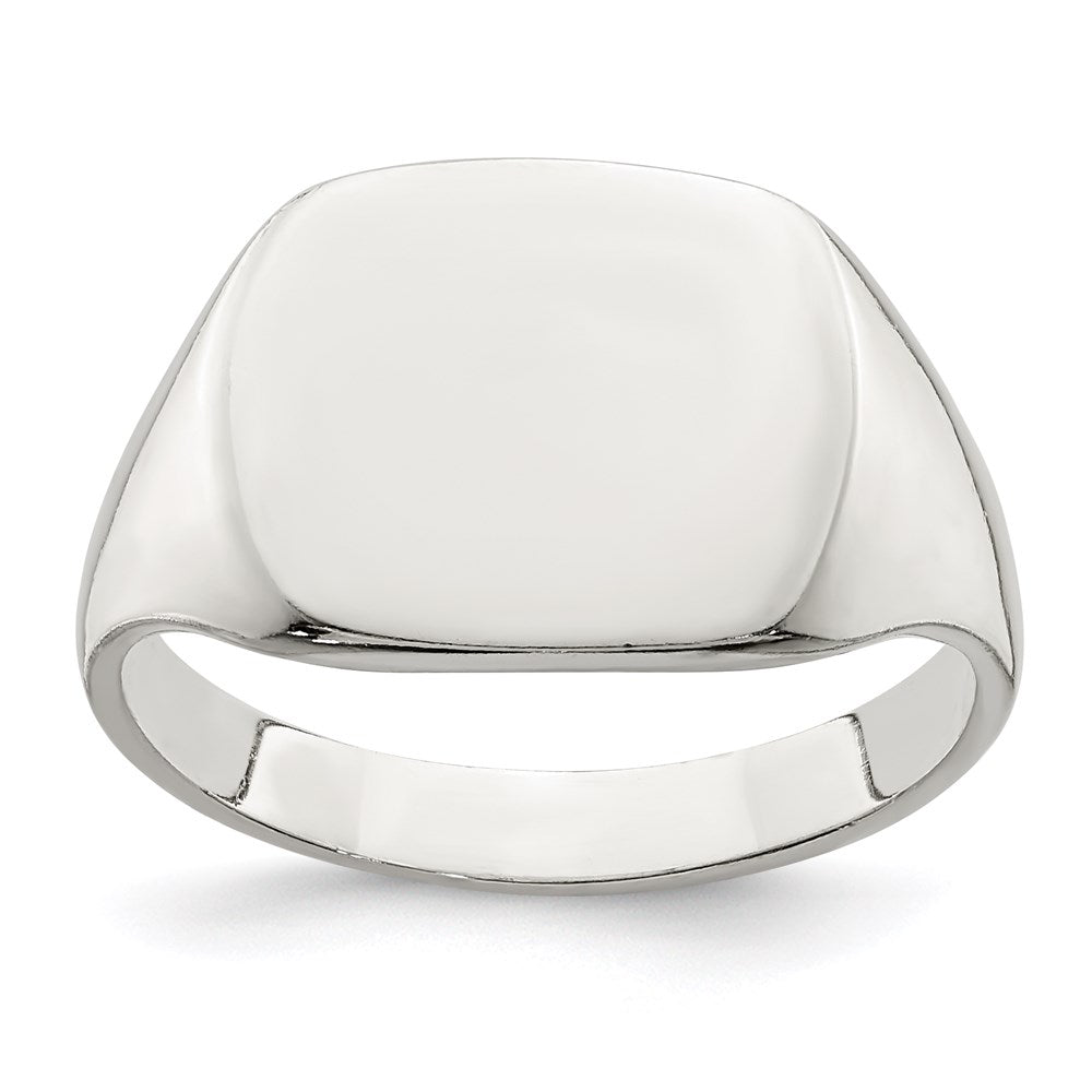 Sterling Silver 11x Solid Back Signet Ring