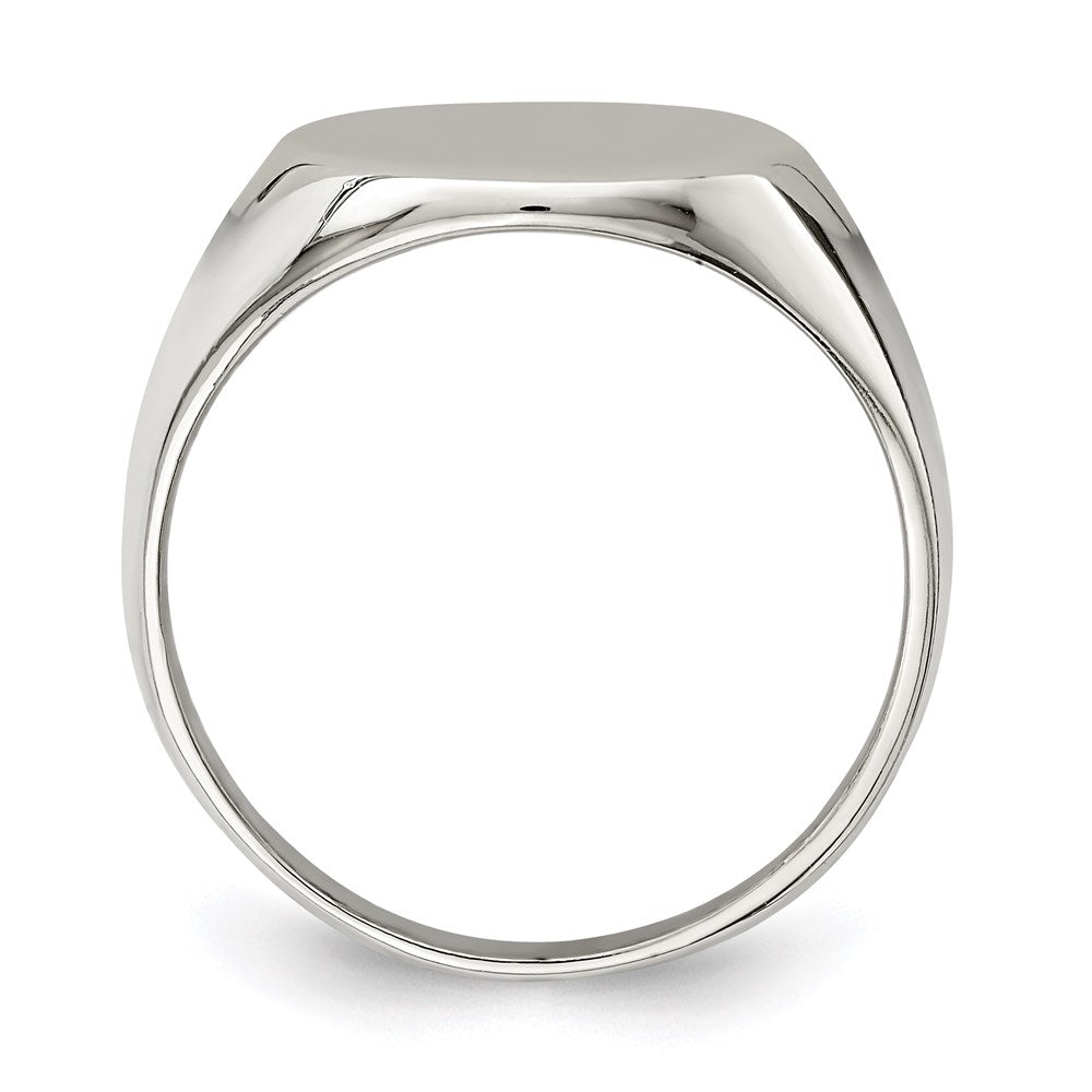 Sterling Silver 17x13mm Closed Back Signet Ring