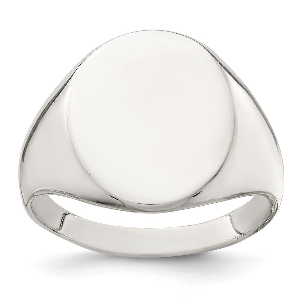 Sterling Silver 17x Closed Back Signet Ring