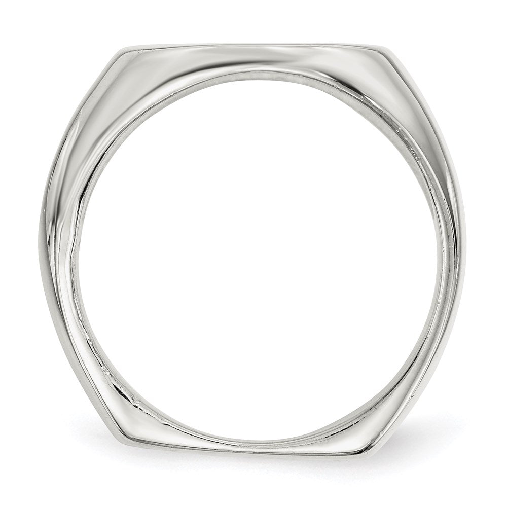 Sterling Silver 18x Open Back Signet Ring