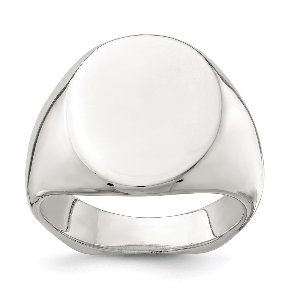 Sterling Silver 18x14mm Open Back Signet Ring