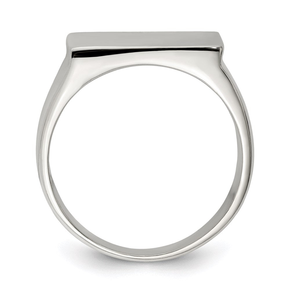 Sterling Silver 19x Closed Back Signet Ring