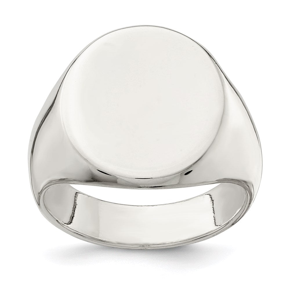 Sterling Silver 19x Closed Back Signet Ring