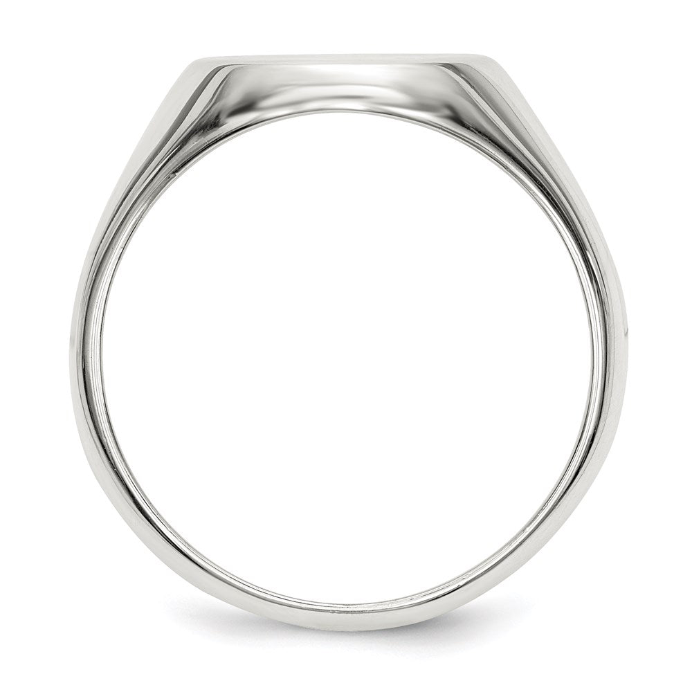 Sterling Silver 15x Closed Back Signet Ring