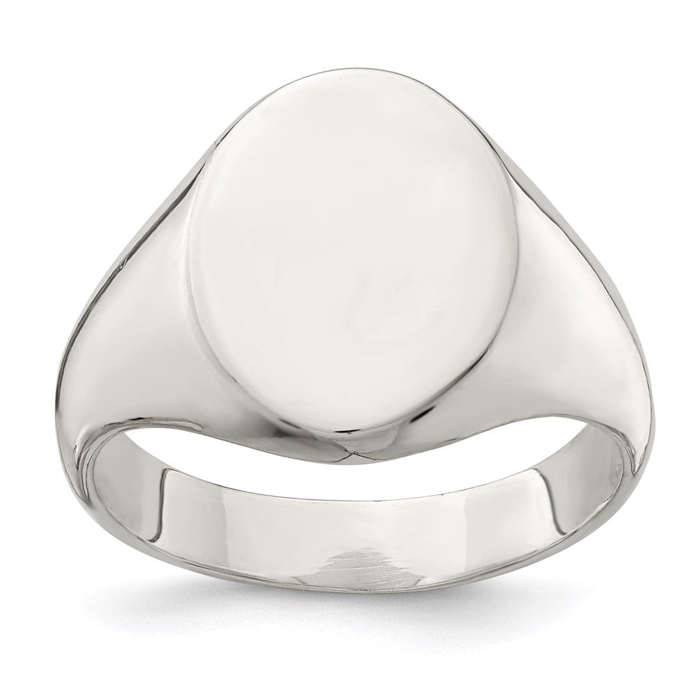 Sterling Silver 15x Closed Back Signet Ring