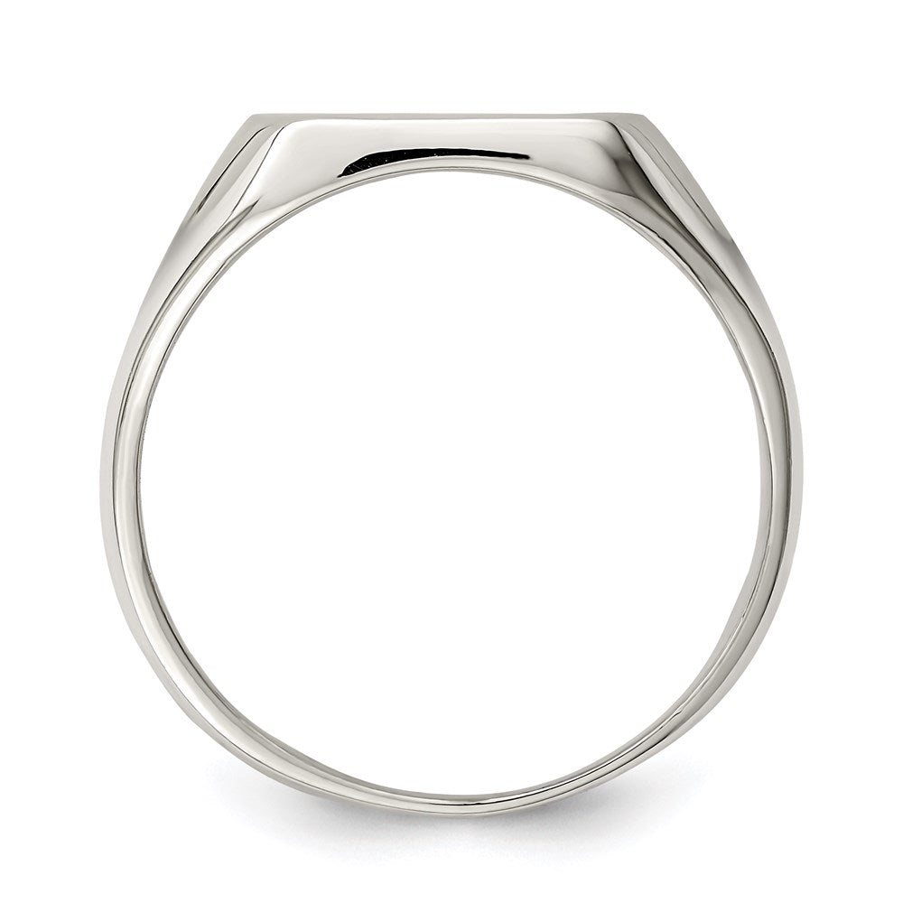 Sterling Silver 12x Closed Back Signet Ring