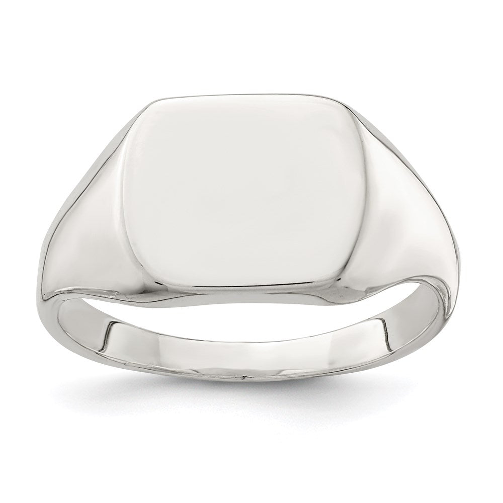 Sterling Silver 12x Closed Back Signet Ring