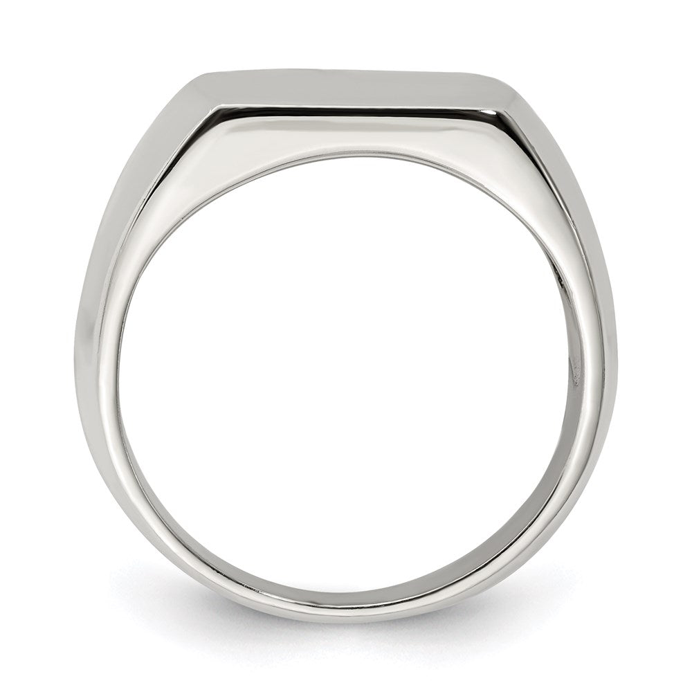 Sterling Silver 12x Open Back Signet Ring