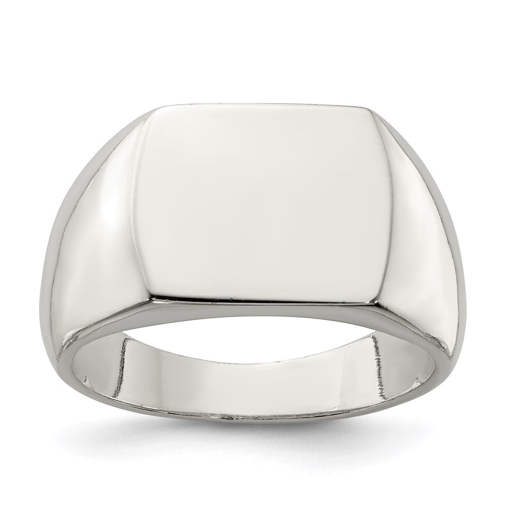 Sterling Silver 12x Open Back Signet Ring