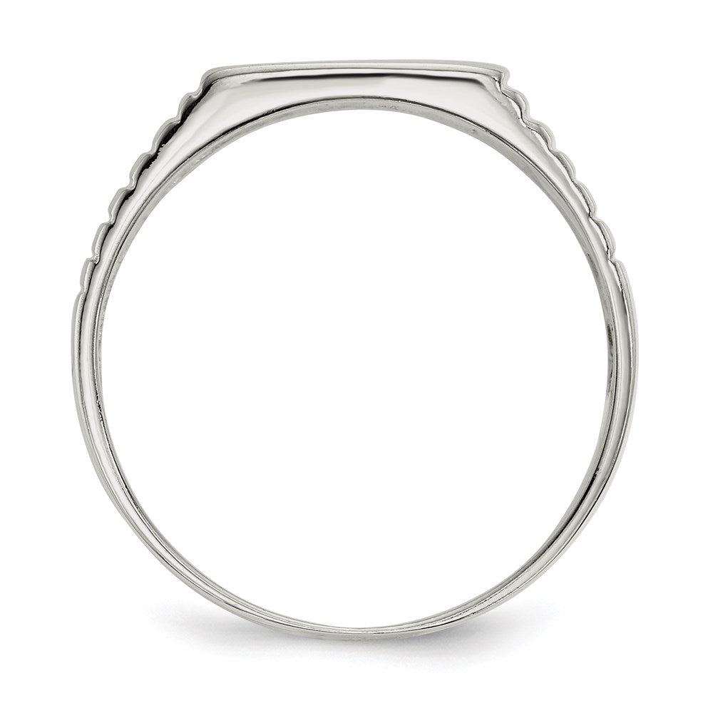 Sterling Silver 10x Open Back Signet Ring