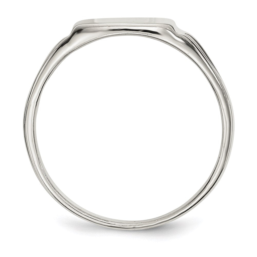 Sterling Silver 11x Open Back Signet Ring