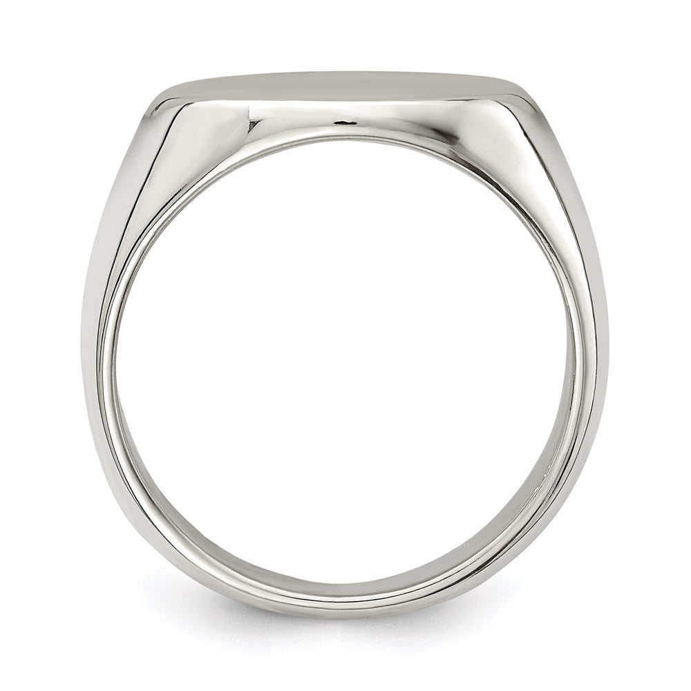 Sterling Silver 12x Closed Back Signet Ring