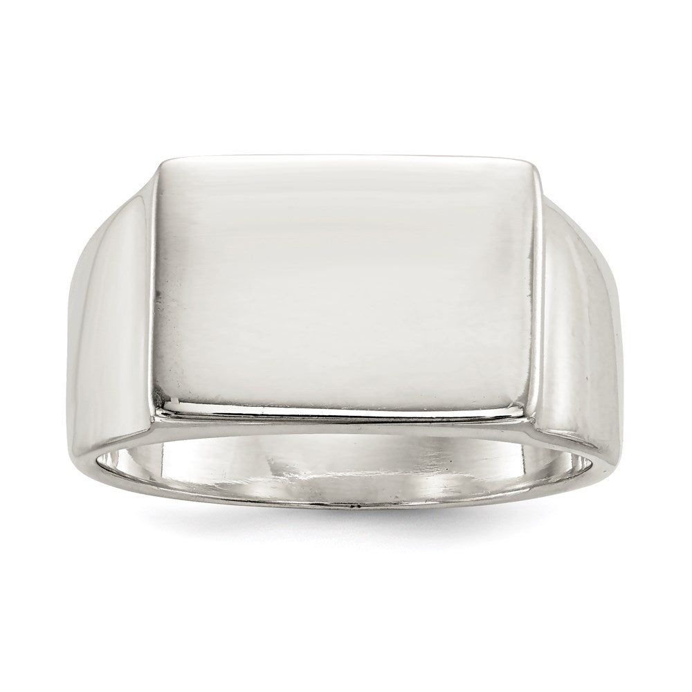 Sterling Silver 12x Closed Back Signet Ring