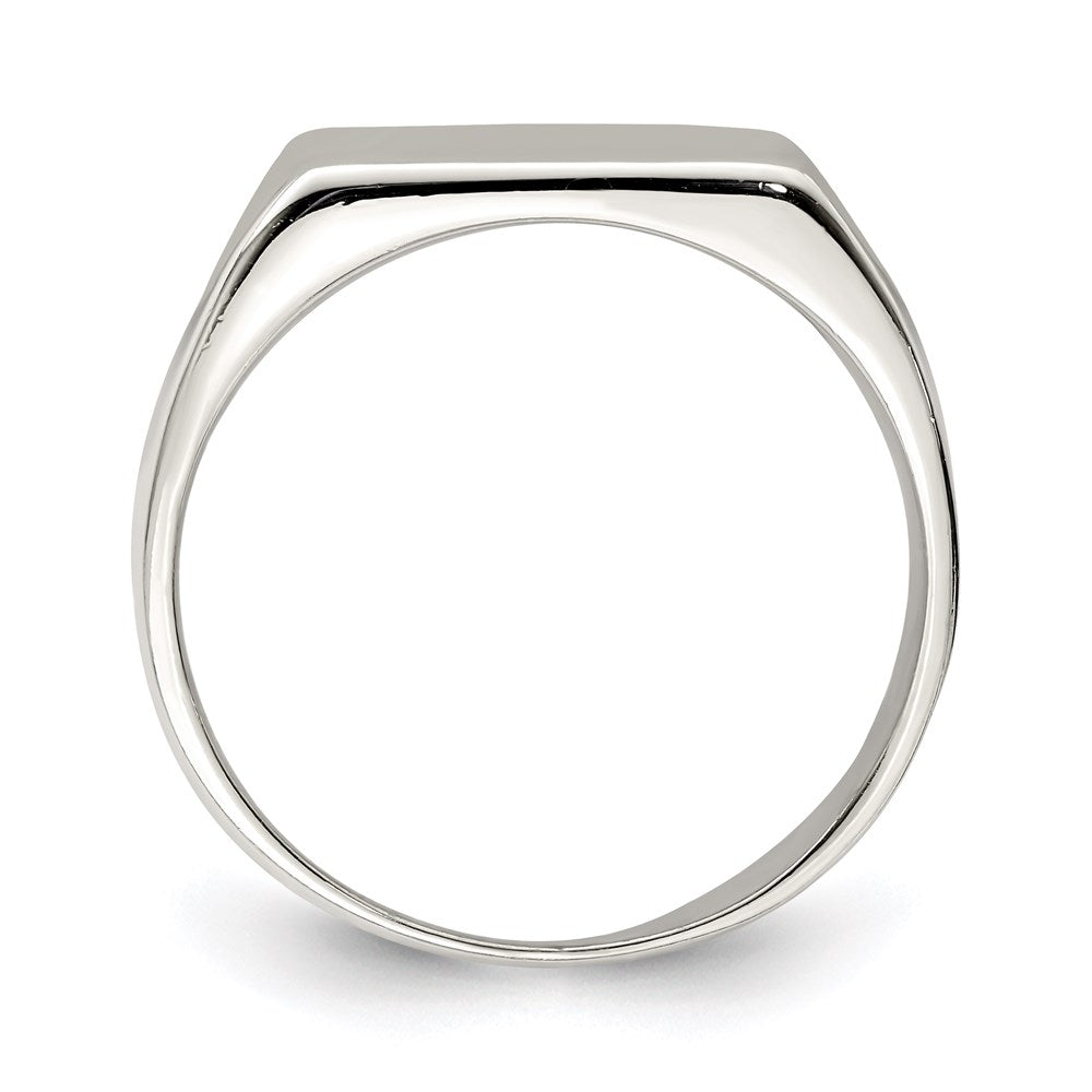 Sterling Silver 12x Closed Back Signet Ring