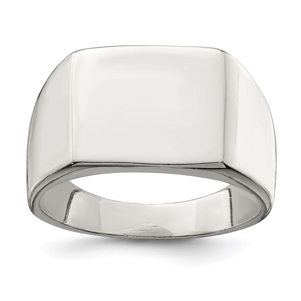 Sterling Silver 12x Closed Back Signet Ring