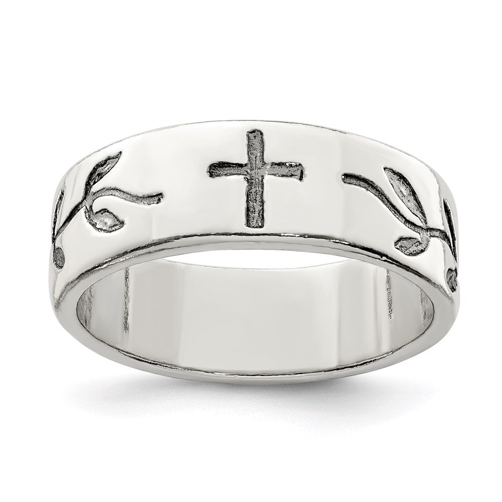 Sterling Silver Antique Cross Design Ring