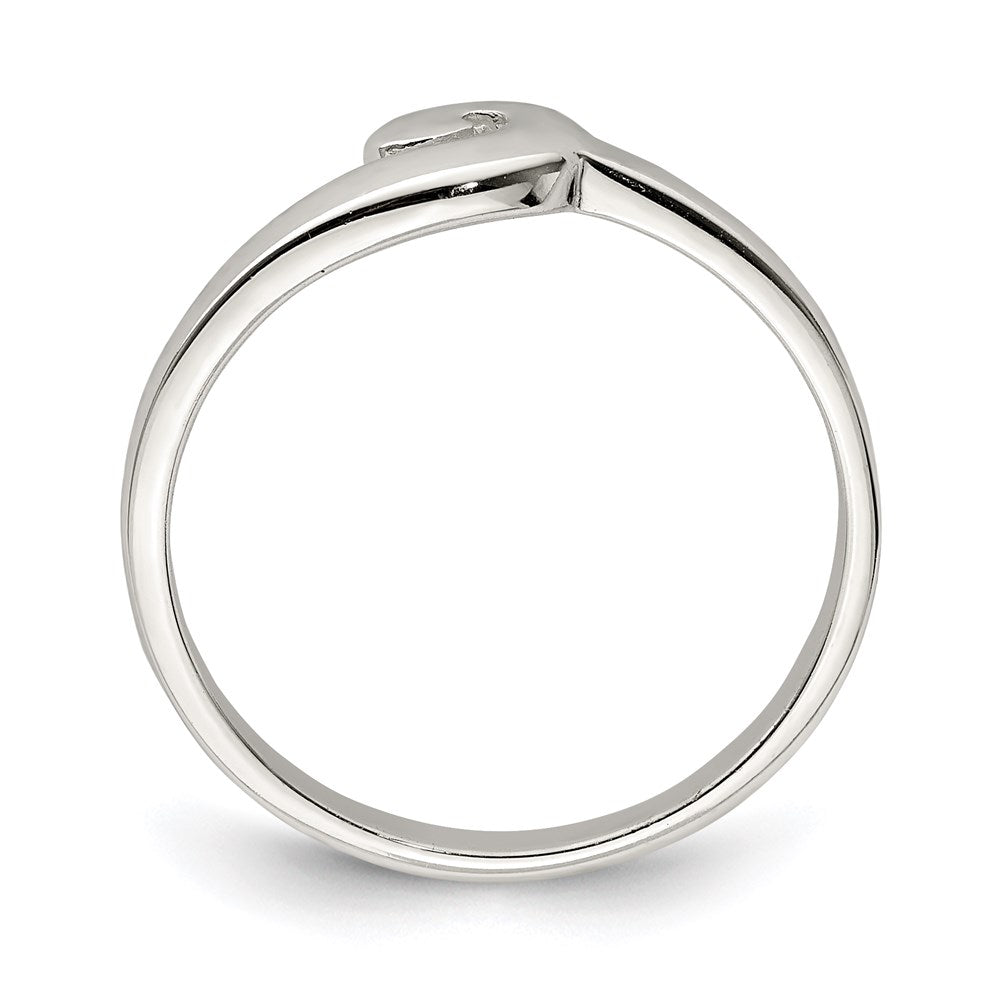 Sterling Silver Polished Swirl Ring