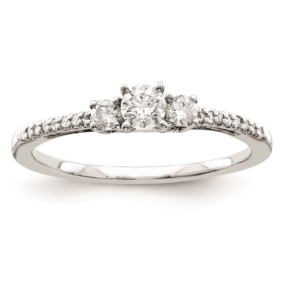 Sterling Silvadium Belle Amore Diamond Semi Mount Engagement Ring