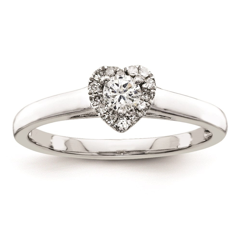 Sterling Silvadium Belle Amore Diamond S/M Engagement Ring