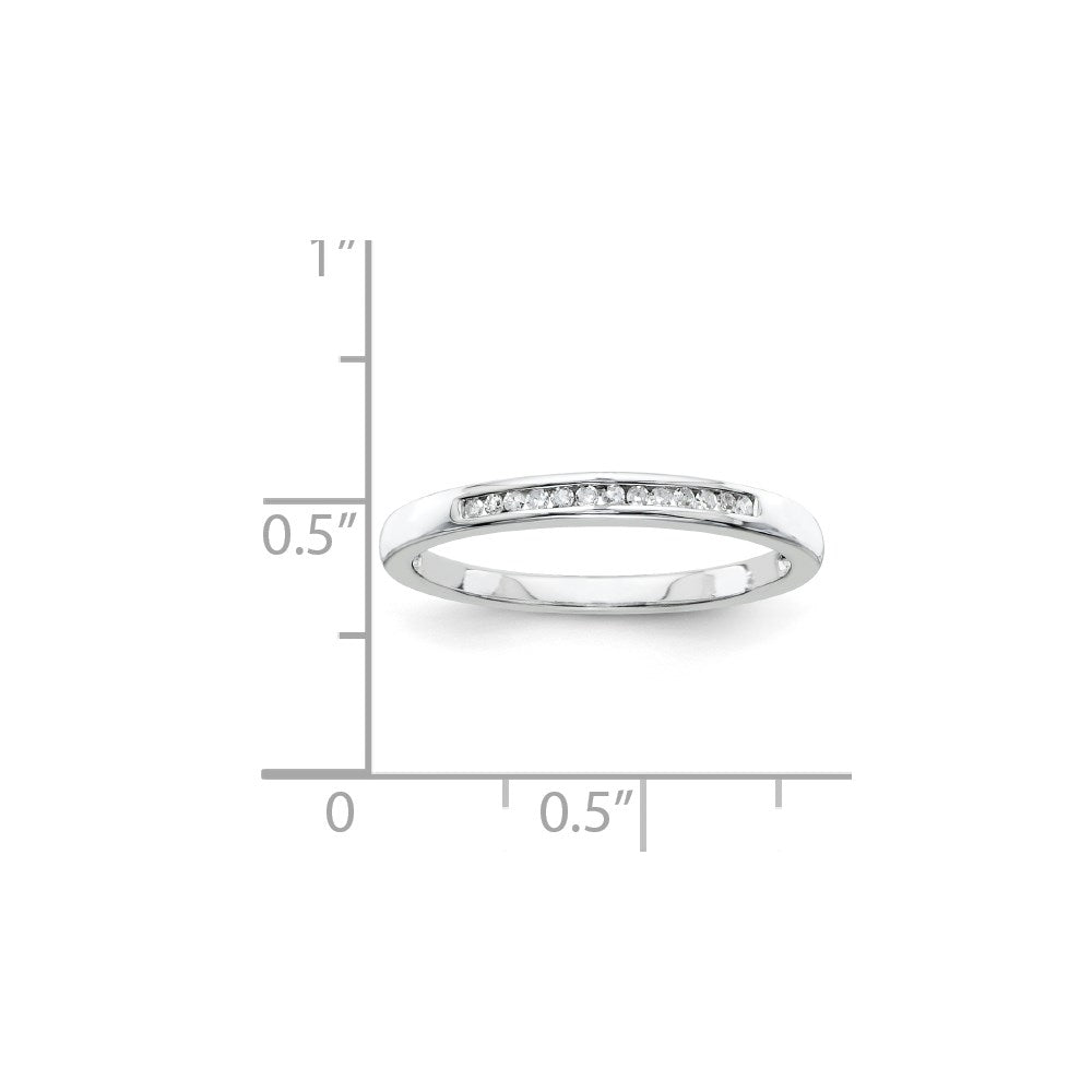 Sterling Silvadium Belle Amore Diamond Wedding Band