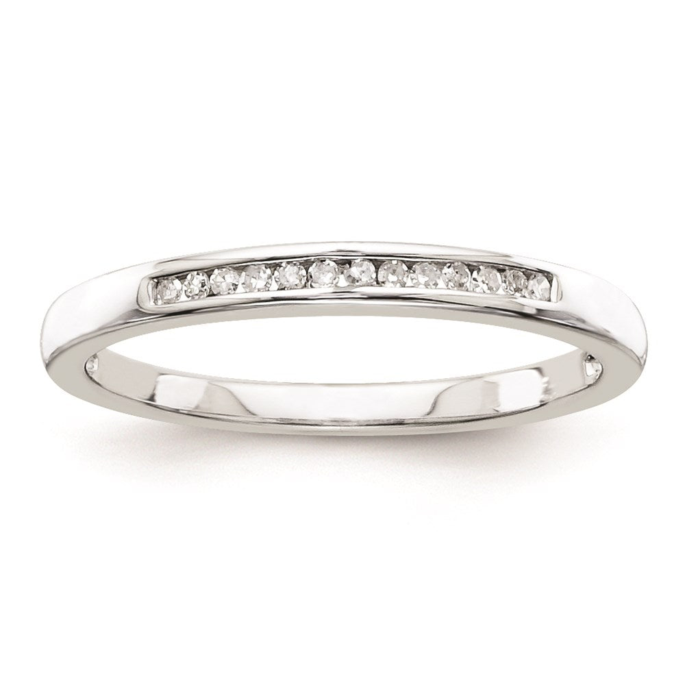 Sterling Silvadium Belle Amore Diamond Wedding Band